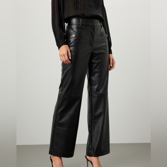 Derek Lam Pants - Derek Lam Straight Leg Leather Pants
